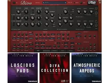 u-he Diva Tom Wolfe Virtual Synthesizer and Sound Bank Bundle