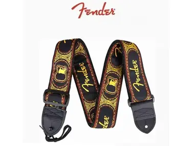 Fender Monogrammed Yellow Tele Pattern Guitar Strap