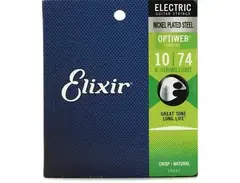 Elixir Strings 19062 Optiweb Electric Guitar Strings - .010-.074 Light 8-string