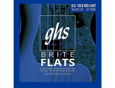 GHS ML3075 Brite Flats Flatwound Electric Bass Strings