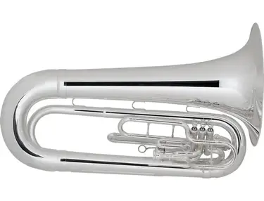 King Musical Instruments King 1151 Ultimate Marching BBb Tuba - Silver Plated