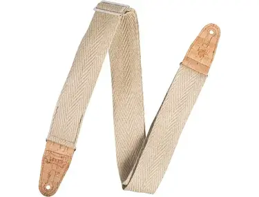 Levy's MH8P 2 inch Wide Hemp Guitar Strap Natural