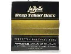La Bella Deep Talkin' Bass Gold Flats Electric Bass Strings - 6-string main image