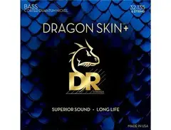 DR Strings DBQ6-135 Dragon Skin+ Coated Quantum Nickel 6-string Bass Guitar Strings - .032-.135 Medium