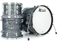 Rogers Drums Cleveland 3-piece Shell Pack - Sky Blue Onyx with Matching Inlay Hoops