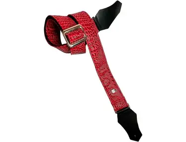 Get'm Get'm Aussie Gator Guitar Strap Dragon Red 2 in.