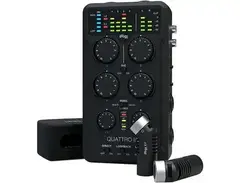 IK Multimedia iRig Pro Quattro I/O Deluxe USB Audio Interface with iRig Mic XY Stereo Microphones main image