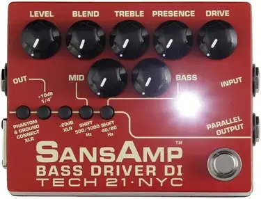 Tech 21 Sansamp Bass Driver & DI Vermillion Red Limited Edition