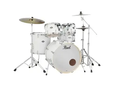 Pearl Export Standard 5-Piece Drum Set with Hardware Pure White