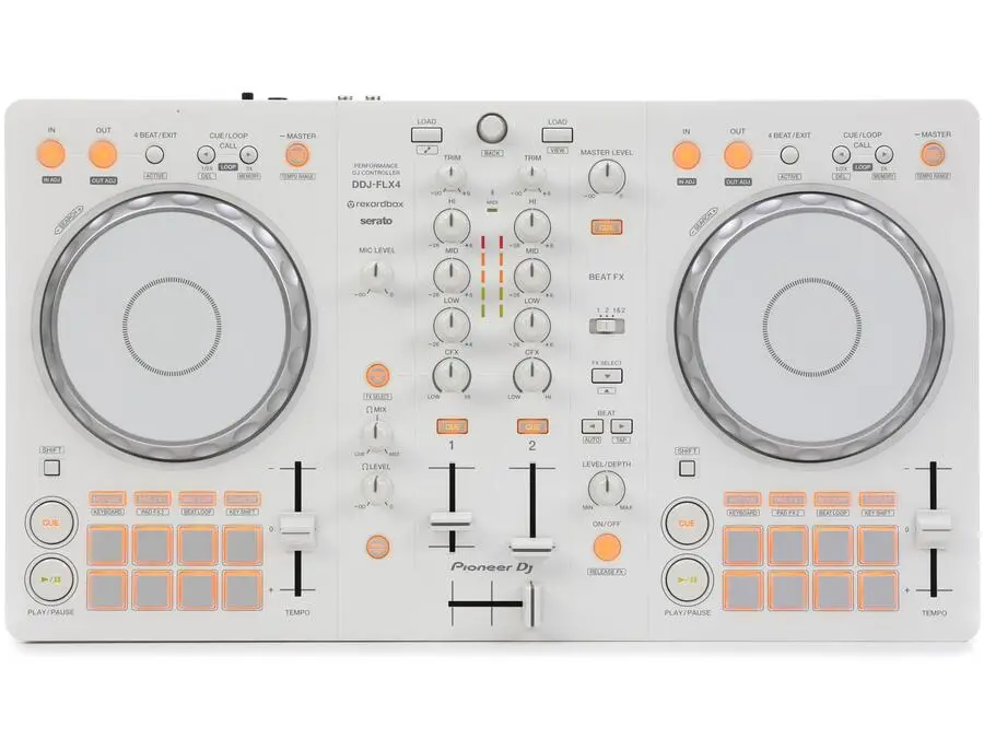 Pioneer DJ DDJ-FLX4 2-deck rekordbox and Serato DJ Controller