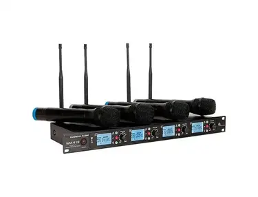 American Audio WM419 4-Channel UHF Wireless Handheld Microphone System