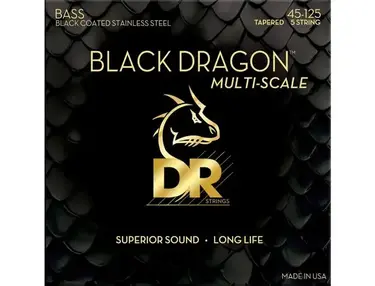 DR Strings DBSMB5-45 Black Dragon 5-string Bass Guitar Strings