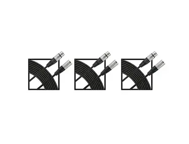 Livewire Essential XLR Microphone Cable 25 3-Pack