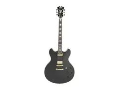 D'Angelico Deluxe DC Semi-Hollow Double Cutaway with Stop-Bar Tailpiece, No F-Holes main image