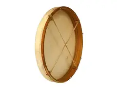 Dobani FD18T Tunable Goatskin Head Wooden Frame Drum with Beater - 18x2" main image