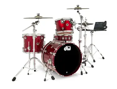 DW DWe Acoustic/Electronic Convertible 12/14/20/5x14" 4pc Drum Kit with Electronic Cymbals & Hardware