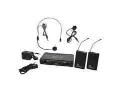 Galaxy Audio EDXR/38SVN Dual Channel Wireless System with Two Headset Lavalier Microphones - System N main image