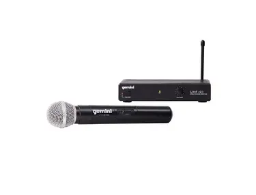 Gemini UHF-01M Handheld Wireless Microphone System - Band F2 (500-950 Mhz)