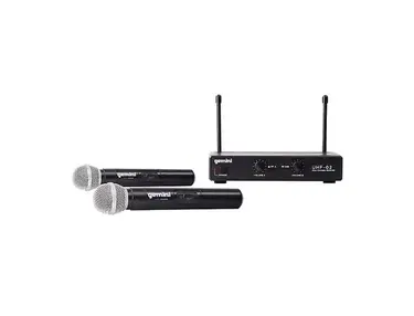 Gemini UHF-02M 2-Channel Wireless Microphone System - Band S12