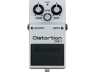 BOSS DS-1 Limited-Edition Metallic White Distortion Effects Pedal