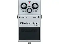 BOSS DS-1 Limited-Edition Metallic White Distortion Effects Pedal