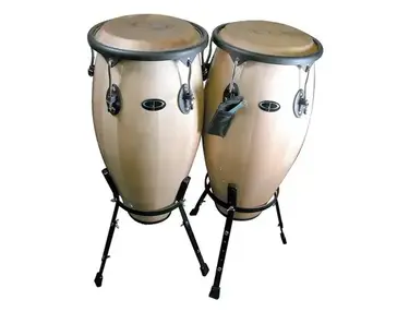 GP Percussion WDC31S Tunable Conga Set with Stand