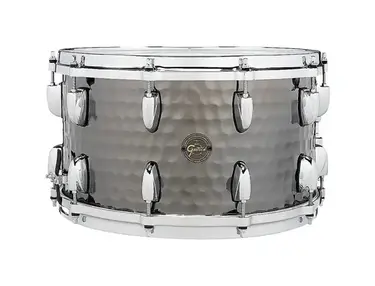 Gretsch S1-0814-BSH Full Range Series Hammered Steel 8x14" Snare Drum