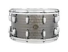 Gretsch S1-0814-BSH Full Range Series Hammered Steel 8x14" Snare Drum main image