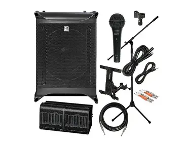 HK Audio Lucas Nano 608i Compact PA System w/ iOS/iPad Connectivity and 8-Channel Mixer