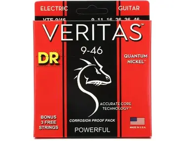 DR Strings VTE-9/46 Veritas Electric Guitar Strings - .009-.046 Light to Medium