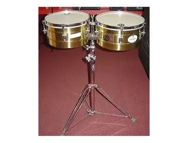 LP LP255-B Tito Puente Signature 12" / 13" Brass Timbales w/ Stand
