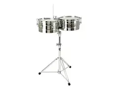 LP LP255-S Tito Puente Signature 12" / 13" Stainless Steel Timbales w/ Stand