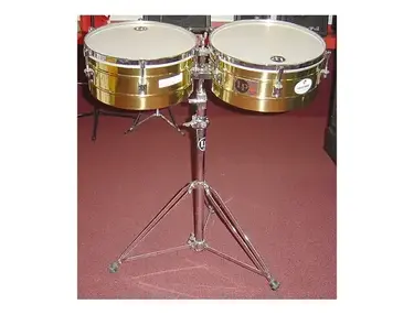 LP LP257-B Tito Puente Signature 14" / 15" Brass Timbales w/ Stand