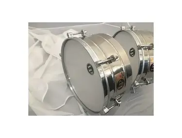 LP LP257-S Tito Puente Signature 14" / 15" Stainless Steel Timbales w/ Stand
