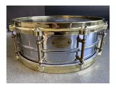 Ludwig LB400BTM Brass Edition Supraphonic 5x14" 10-Lug Brass Snare Drum with Tube Lugs, P-86 Millennium Strainer main image