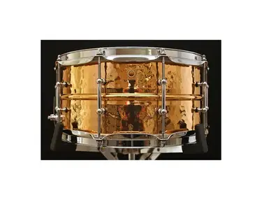 Ludwig LB552KT Hammered Bronze 6.5x14" Snare Drum with Tube Lugs