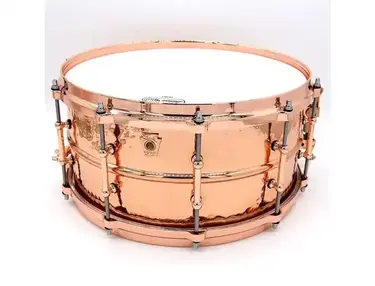 Ludwig LC662KTC Hammered Copper Phonic 6.5x14" Snare Drum with Copper Hardware