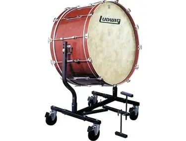 Ludwig LECB86X7GWF 18x36" Mounted Concert Bass Drum with Fiberskyn Heads and LE787 Stand