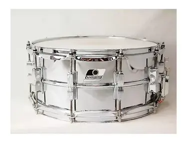 Ludwig LM302 Rocker 6.5x14" 10-Lug Steel Snare Drum