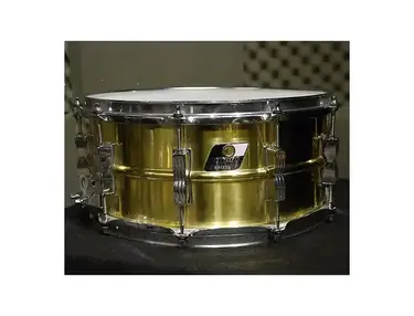 Ludwig LM304 Rocker Brass 6.5x14" 10-Lug Snare 2000s