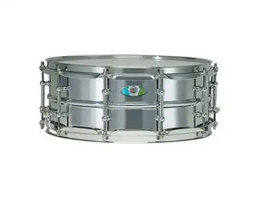 Ludwig LU5514SL Supralite 5.5x14" 10-Lug Steel Snare Drum with P88I Strainer