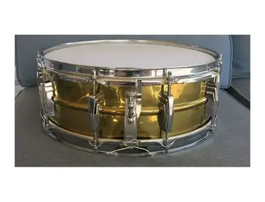 Ludwig No. 401 Super-Ludwig 5x14" 10-Lug Brass Snare Drum with Keystone Badge