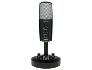 Mackie EM-CHROMIUM EleMent Series Large Diaphragm Multipattern USB Condenser Microphone with 2-Channel Mixer