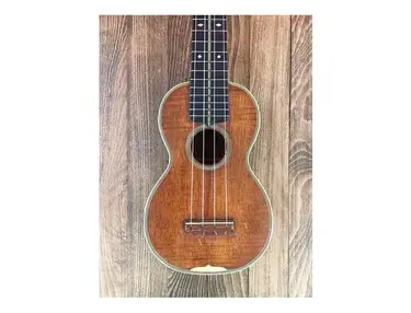 Martin Style 3K Koa Soprano Ukulele with Nickel Patent Pegs, No Peghead Ornament