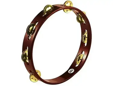 Meinl TA1B-AB 10" Traditional Wood Tambourine with Single Row Brass Jingles
