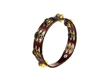 Meinl TA2B-AB 10" Wood Tambourine with Double Row Brass Jingles