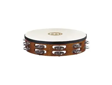 Meinl TAH2-AB 10" Traditional Wood Tambourine with Double Row Steel Jingles