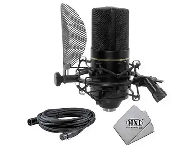 MXL 770 Complete Small Diaphragm Cardioid Condenser Microphone with Boom Arm and Pop Filter