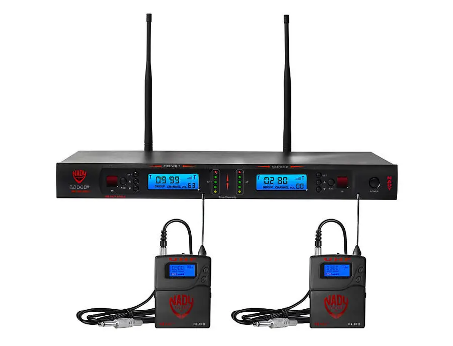Dual Life Instruments Nady 2W-1KU GT Dual True Diversity 1000-Channel UHF Wireless Instrument ...