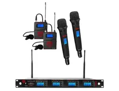Nady 4W-1KU HT-LT Quad True Diversity 1000-Channel UHF Wireless Handheld / Lavalier Microphone System main image
